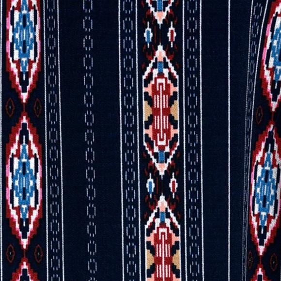 LULU’S NAVY BLUE PRINT HALTER MAXI DRESS - Picture 15 of 15